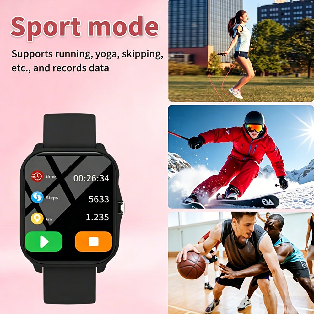Novo Smartwatch 2026, Tela Sensível ao Toque HD de 1,83 polegadas, Suporta Chamadas/Notificações de Mensagens, Múltiplos Modos Esportivos, Reprodução de Música